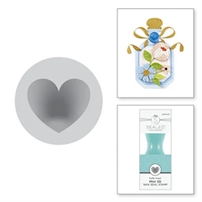 Spellbinders Wax Sealed - Mini 3D Wax Seal Stamp / Puffy Heart